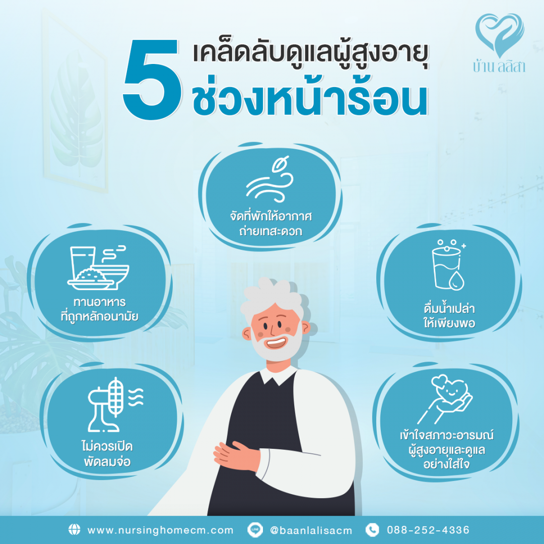 5 เคล็ดลับดูแลผู้สูงอายุ ช่วงหน้าร้อน