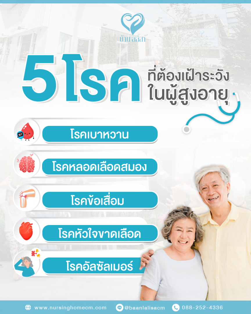 5 โรคที่ควรเฝ้าระวังในผู้สูงอายุ